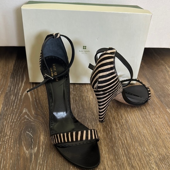 kate spade Shoes - Kate Spade Black Zebra-Striped Heels